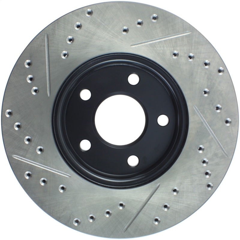 Stoptech 127.61100L StopTech Slotted & Drilled Sport Brake Rotor