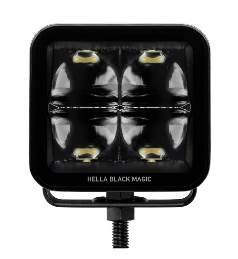 Hella 358176821 Universal Black Magic 3.2in L.E.D. Cube Kit - Spot Beam