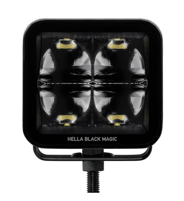 Hella 358176821 Universal Black Magic 3.2in L.E.D. Cube Kit - Spot Beam