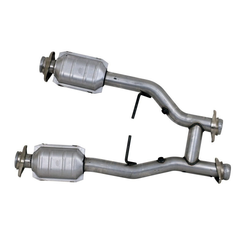 BBK 1538 96-04 Mustang 4.6 GT / Cobra Short Mid H Pipe w Catalytic Converters 2-1/2 For Long Tube Headers