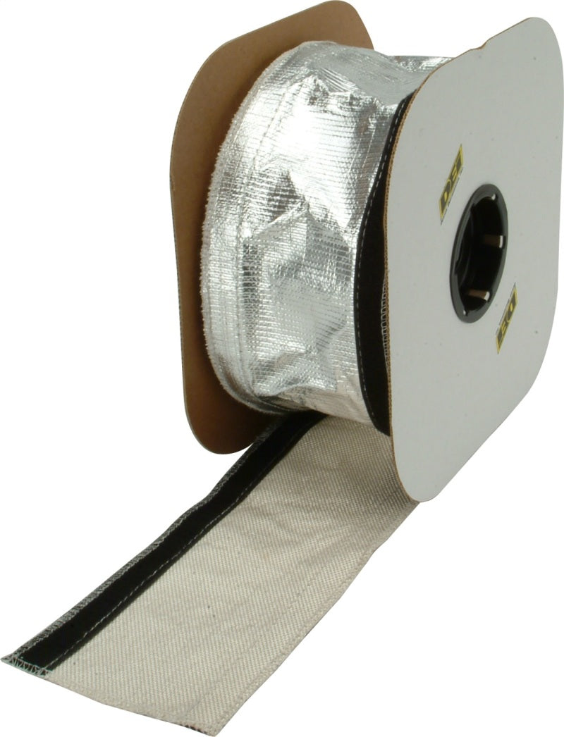 DEI 93487 Heat Shroud 2-1/2in x 50ft Spool - Aluminized Sleeving-Hook and Loop Edge