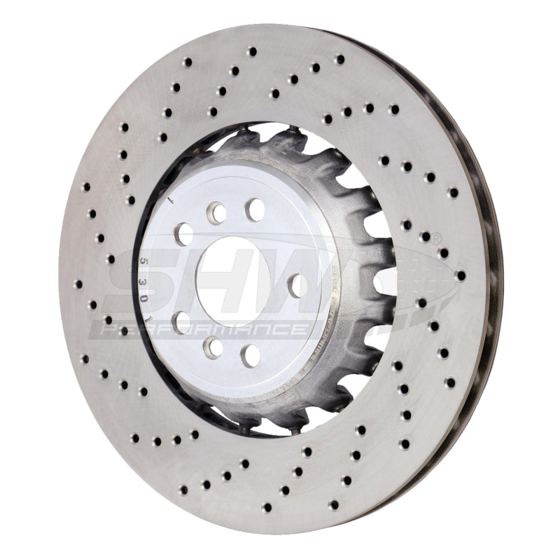 SHW Performance BRL43507 SHW 2020 BMW X5 M 4.4L Left Rear Cross-Drilled Lightweight Brake Rotor (34208074285)