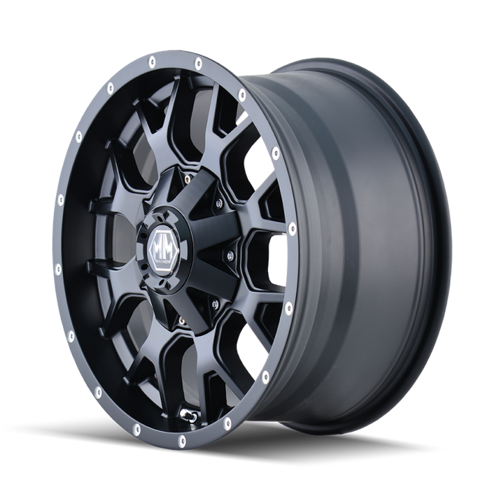 Mayhem 8015-2978MB 8015 Warrior 20x9 / 8x180 BP / 0mm Offset / 124.1mm Hub Matte Black Wheel