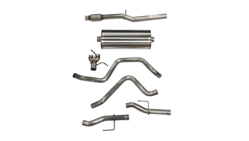 CORSA Performance 21034 Corsa 19-23 Chevy Silverado /GMC Sierra 6.2L Crew Cab Stnd Bed (157in) CatBack Dual Rear No Tip