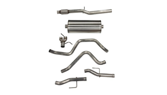 CORSA Performance 21033 Corsa 19-23 Chevy Silverado/GMC Sierra 6.2L Crew Cab Short Bed 147.5 Cat-Back Dual Rear Exit No Tips