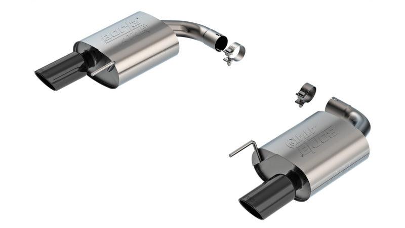 Borla 11984BC 2024 Ford Mustang GT 5.0L V8 w/o Active Exhaust ATAK Axle-Back Exhaust System - Black Chrome