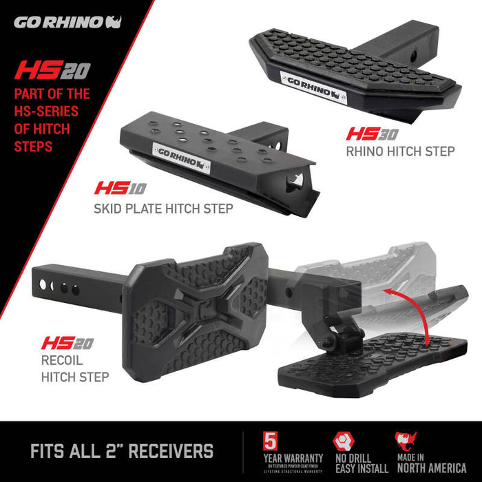 Go Rhino HS2012T HS-20 Hitch Bumper Step