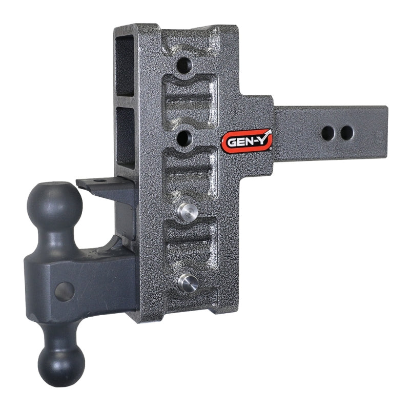 GEN-Y Hitch GH-924 Gen-Y Mega Duty 2.5in Shank 6in Offset Drop 21K Hitch w/GH-061 Dual-Ball/GH-062 Pintle Lock