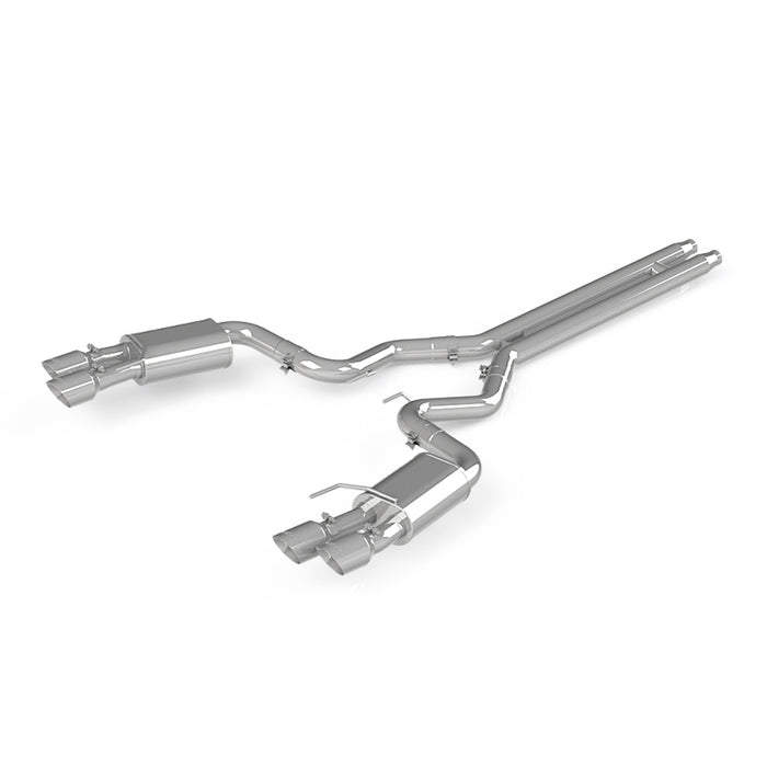MBRP S7205AL 18-19 Ford Mustang GT 5.0 3in Dual Split Rear AL Cat Back w/ Quad 4.0in Dual Wall Tips