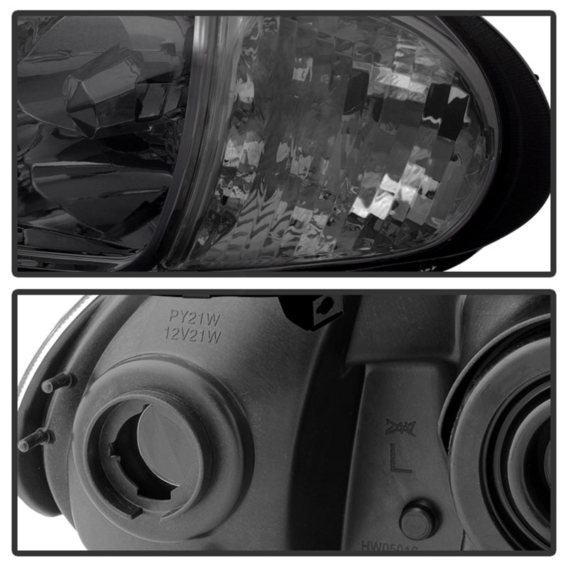 SPYDER 5013439 xTune Honda Del Sol 93-97 1Pc Crystal Headlights Smoke HD-ON-HDEL93-1P-SM