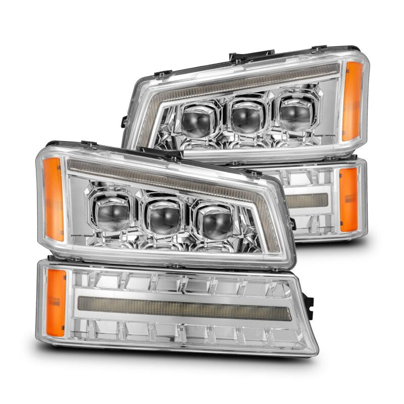 AlphaRex 880255 03-06 Chevy Silverado 1500/2500HD/3500HD/Avalanche Chrome NOVA LED Proj Headlights