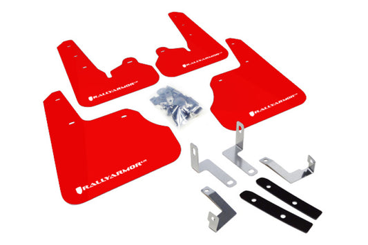 Rally Armor MF22-UR-RD/WH 12-16 Subaru Impreza 4D/5D Red UR Mud Flap w/White Logo