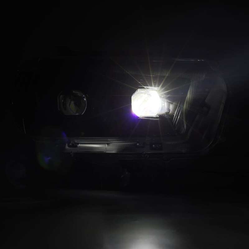 AlphaRex 880756 10-13 Toyota 4Runner LUXX LED Proj Headlights Plank Style Alpha Black w/Seq Signal/DRL