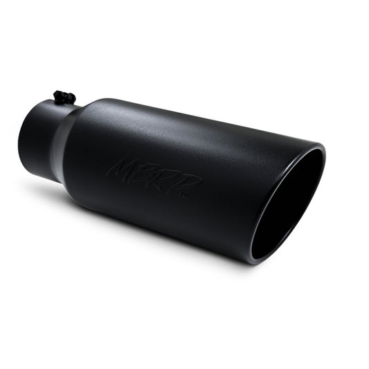 MBRP T5127BLK Universal Tip 7in O.D. Rolled End 5in inlet 18in length Black