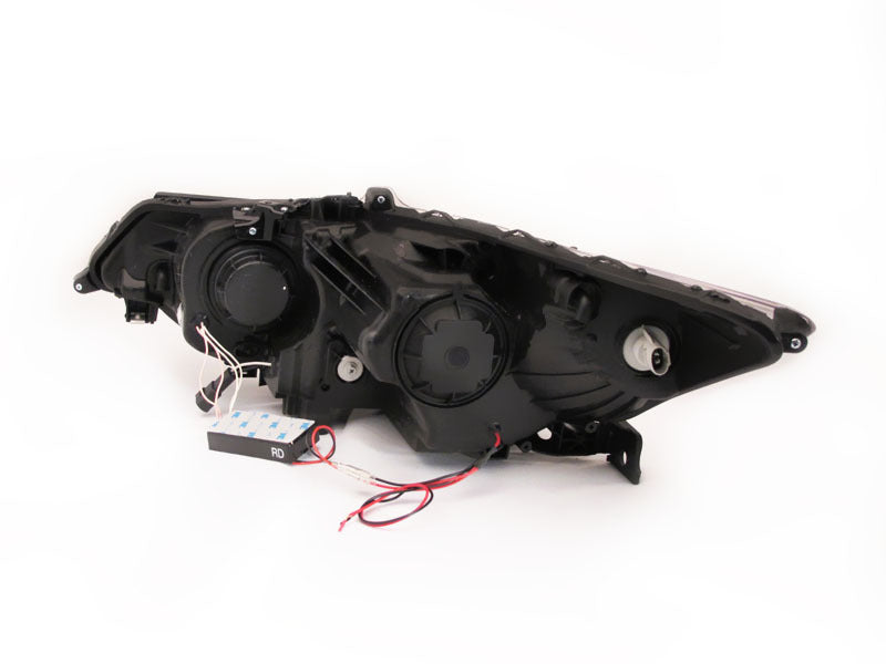 ANZO 121393 2009-2012 Acura TSX Projector Headlights w/ Halo Black (CCFL) (HID Compatible)