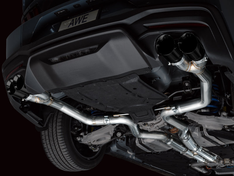 AWE Tuning 3020-43650 AWE 2024 Ford Mustang GT Fastback S650 RWD Track Edition Catback Exhaust w/ Quad Diamond Black Tips