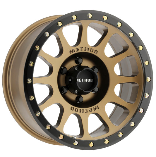 Method Wheels MR30589060912N Method MR305 NV 18x9 -12mm Offset 6x5.5 108mm CB Method Bronze/Black Street Loc Wheel