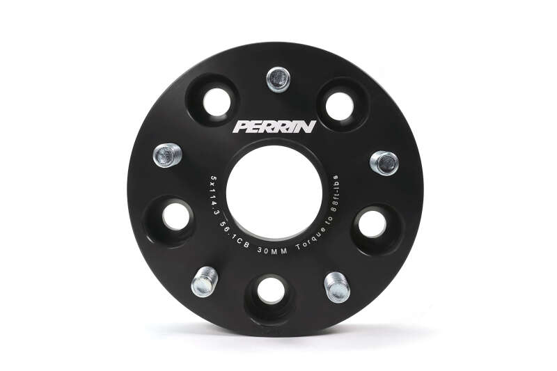 Perrin Performance PSP-WHL-030BK PERRIN Subaru 30mm Wheel Spacers 5x114.3 BP w/56mm Hub - Black