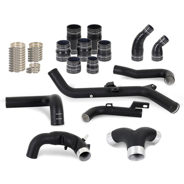 Mishimoto MMICP-BR27-21UHBK 2021+ Ford Bronco 2.7L High-Mount Intercooler Pipe Upgrade Kit - Wrinkle Black