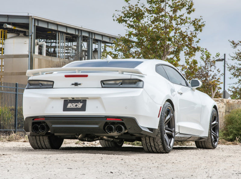 Borla 140727CFBA 17-18 Chevrolet Camaro ZL1 6.2L V8 Atak Catback Exhaust w/ Dual Mode Valves CF Black Anod