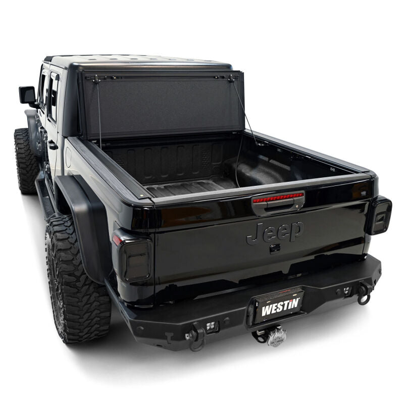 Westin 19-44165 20-22 Jeep Gladiator JT 4WD 5ft. Bed Hard Tri-Fold Tonneau Cover - Black