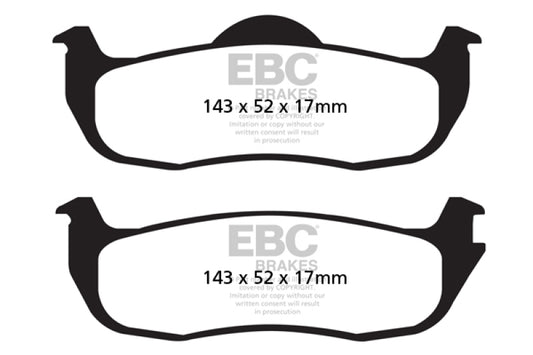 EBC DP41707R 04-05 Infiniti QX56 5.6 Yellowstuff Rear Brake Pads