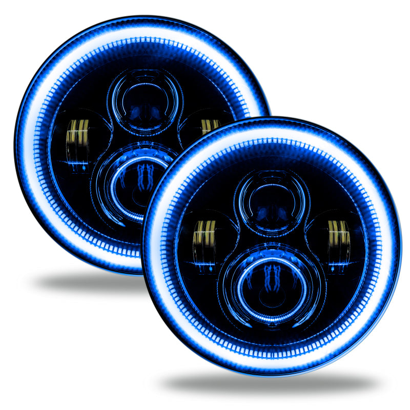 ORACLE Lighting 5769-002 Oracle 7in High Powered LED Headlights - Black Bezel - Blue
