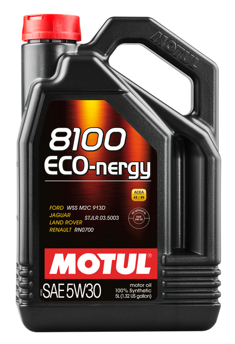 Motul 102898 5L Synthetic Engine Oil 8100 5W30 ECO-NERGY - Ford 913C