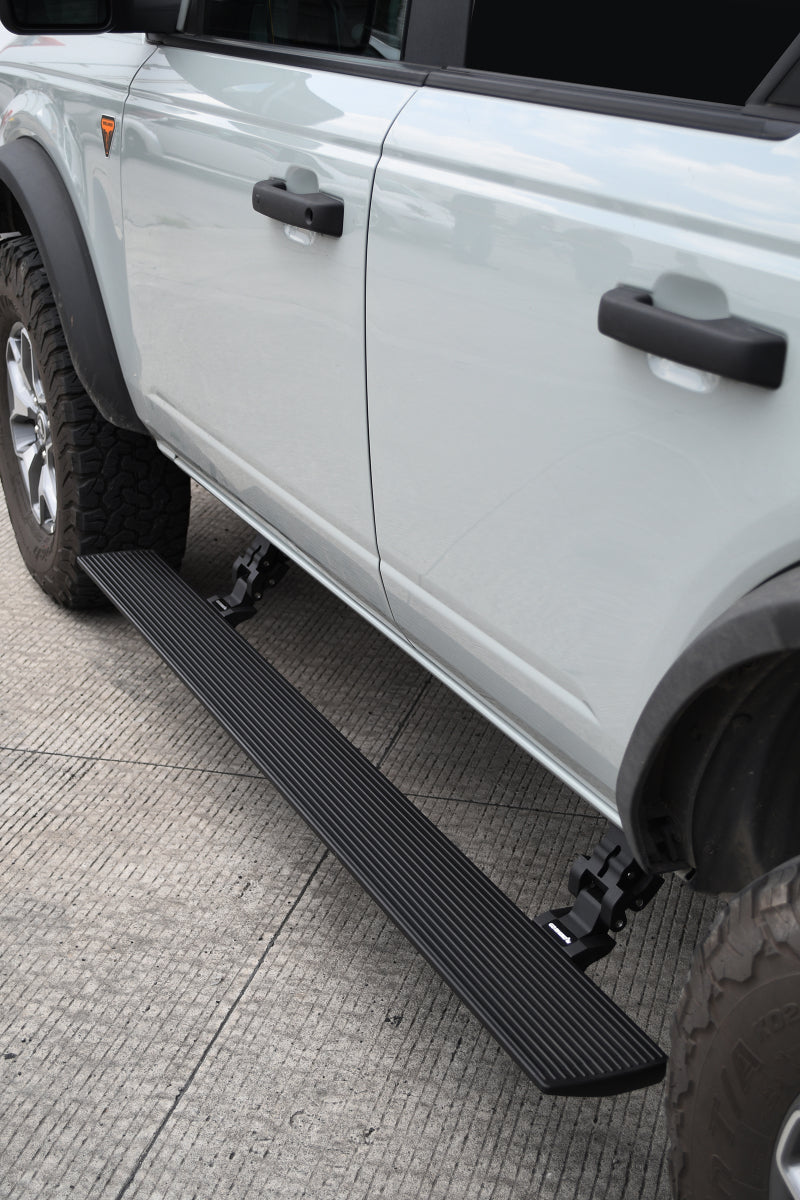 Go Rhino 20412974PC RealTruck 21-24 Ford Bronco 4dr VoltStep Electric Running Board Kit (No Drill) - Tex. Blk