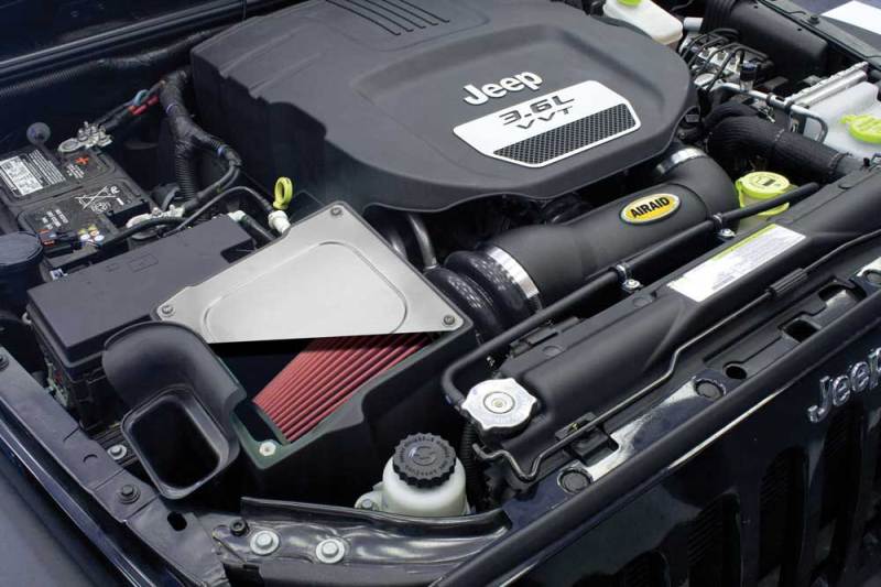 Airaid 310-132 12-14 Jeep Wrangler JK 3.6L Pentastar MXP Intake System w/ Tube (Oiled / Red Media)
