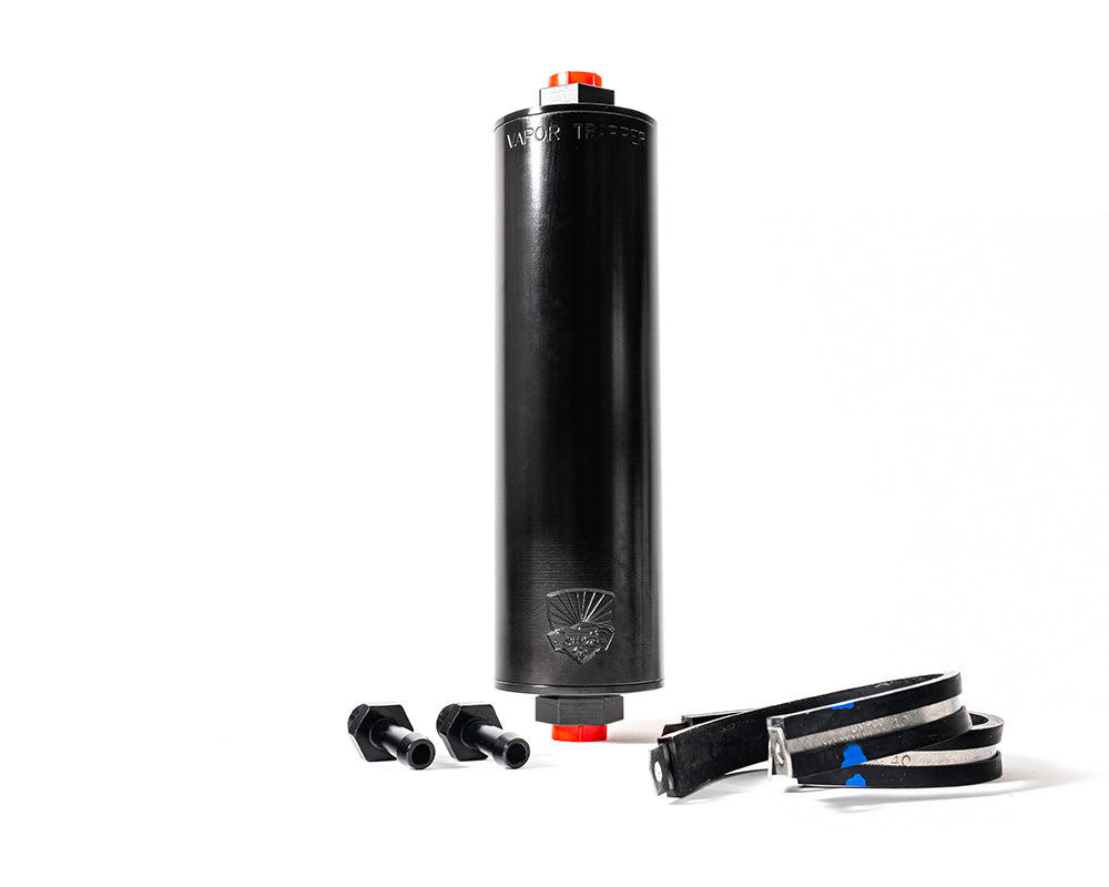 Vapor Trapper VAPVT8BLK-3/8-B Basic Install Package 8in Black w/Dell Clamps
