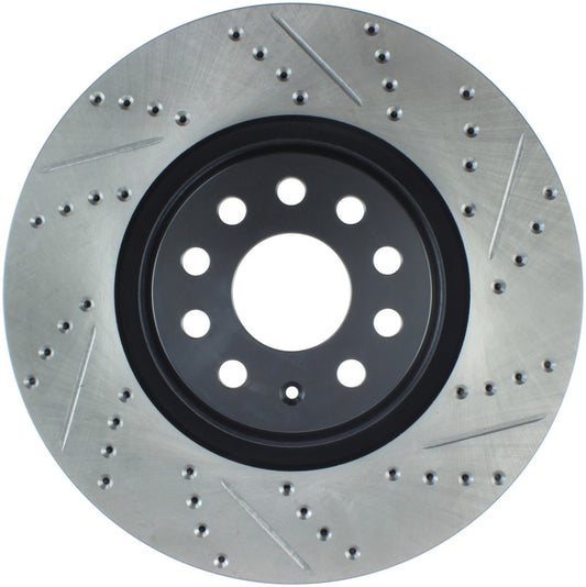 Stoptech 127.33144L StopTech Slotted & Drilled Sport Brake Rotor