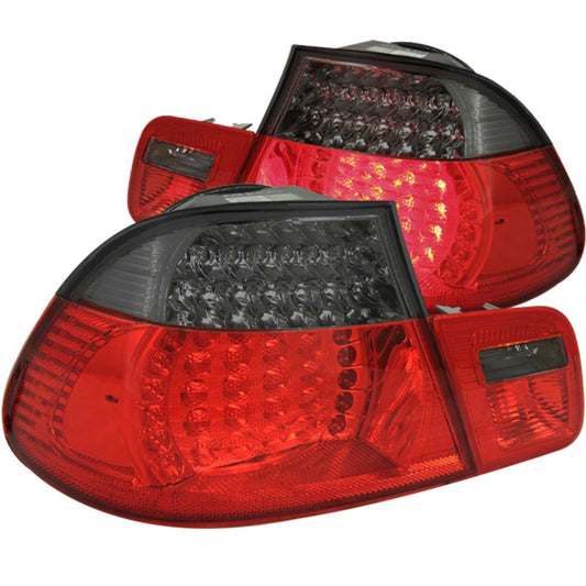 ANZO 321127 1999-2001 BMW 3 Series E46 LED Taillights Red/Smoke 2pc