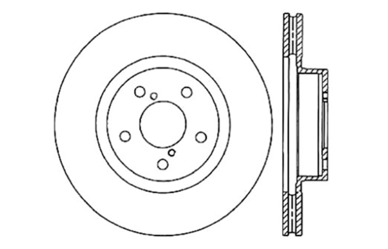 Stoptech 128.47021L StopTech Drilled Sport Brake Rotor
