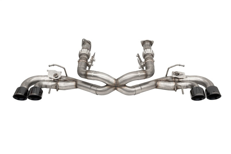 CORSA Performance 21106BLK Corsa 2020-2025 Corvette C8 3in Valved Cat-Back 4.5in Blk Quad Tips - Fits Factory NPP Exhaust w/AFM