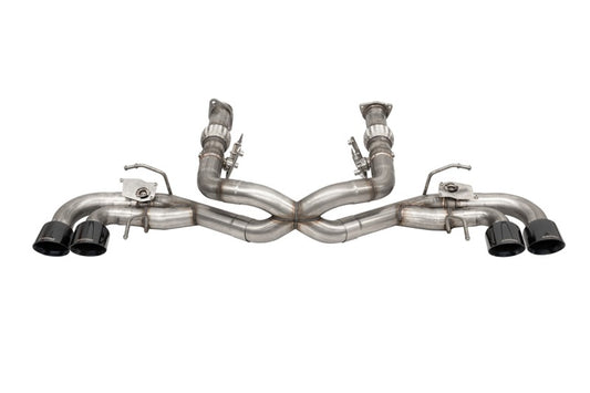 CORSA Performance 21106BLK Corsa 2020-2025 Corvette C8 3in Valved Cat-Back 4.5in Blk Quad Tips - Fits Factory NPP Exhaust w/AFM