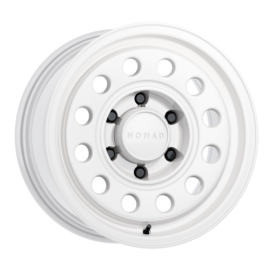 Nomad N501SA-57060-10 N501SA Convoy 15x7in / 6x139.7 BP / -10mm Offset / 107.95mm Bore - Gloss White Wheel