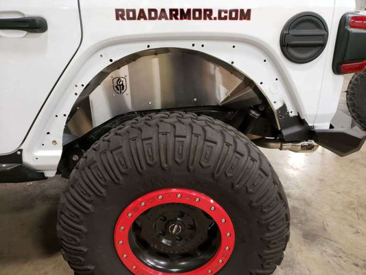 Road Armor 518LFR0Z 18-20 Jeep Wrangler JL Stealth Rear Fender Liner Body Armor - Raw