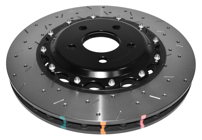 DBA DBA52166BLKXS 15-20 Ford Mustang GT Perf Pkg (380mm Frt Rotor) Front 5000 Series Drill & Slot Rotor w/Blk Hat
