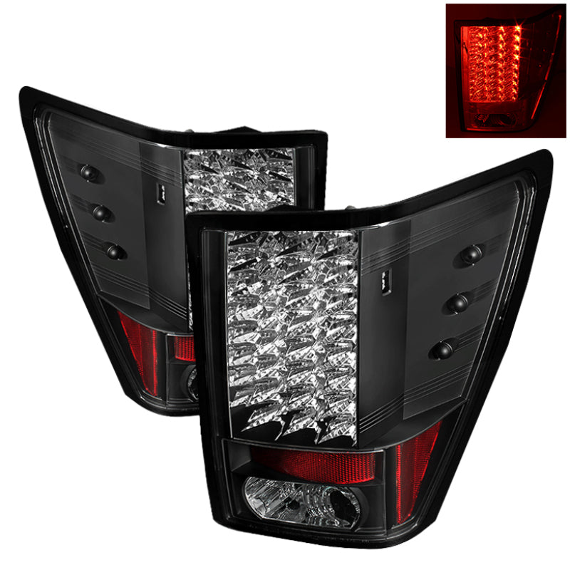 SPYDER 5070197 Spyder Jeep Grand Cherokee 07-10 LED Tail Lights Black ALT-YD-JGC07-LED-BK