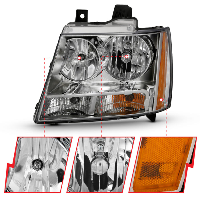 ANZO 111475 ANZ Crystal Headlights