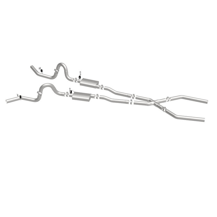 Magnaflow Perf Exhaust MAG15898 68-72 GM A Body 3in Dual Exhaust System