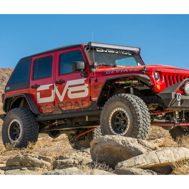 DV8 Offroad FENDB-02 07-18 Jeep Wrangler JK Front & Rear Flat Tube Fenders