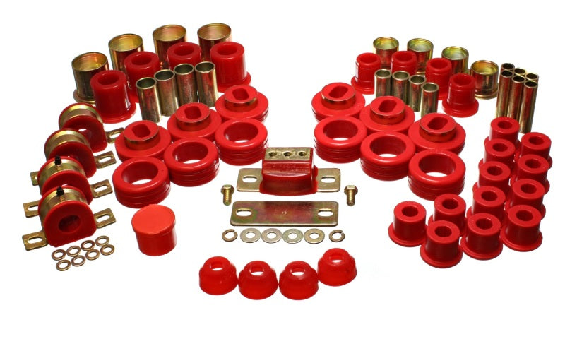 Energy Suspension 3.18108R 81-87 Chevy/GMC 2WD 1/2 Ton PickUp Red Hyper-flex Master Bushing Set