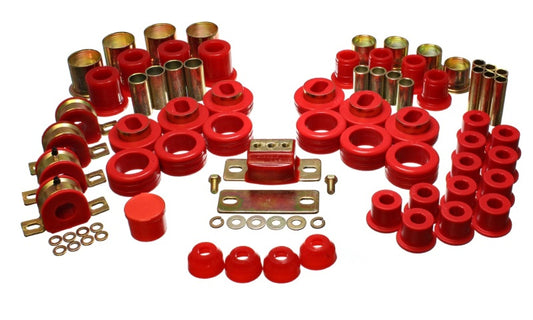 Energy Suspension 3.18108R 81-87 Chevy/GMC 2WD 1/2 Ton PickUp Red Hyper-flex Master Bushing Set