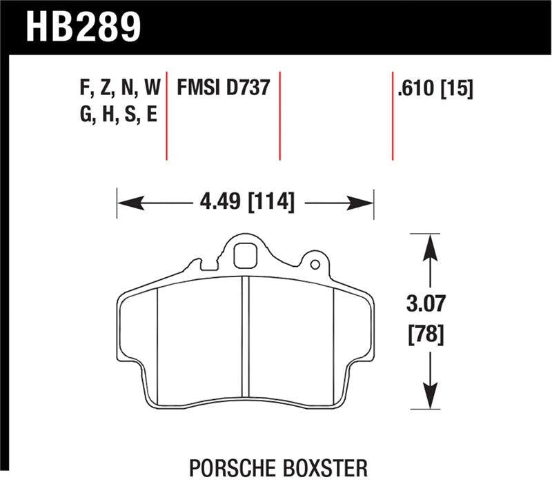 Hawk Performance HB289Z.610 Ceramic Street Brake Pads