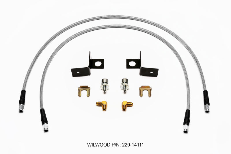 Wilwood 220-14111 Flexline Kit 30 inch -3 3/8-24 IF 1/8 NPT 90 Degree