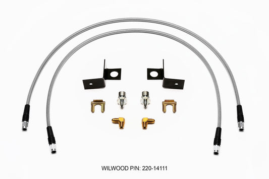 Wilwood 220-14111 Flexline Kit 30 inch -3 3/8-24 IF 1/8 NPT 90 Degree