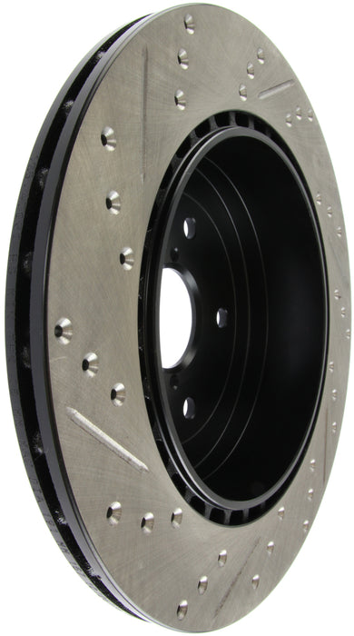 Stoptech 127.47030L StopTech 08+ Subaru STI (Will Not Fit 05-07) Slotted & Drilled Sport Brake Rotor