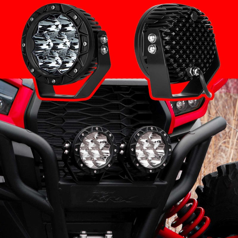 XKGLOW XK067005 XK Glow Spot Beam Cube Offroad Round Work Light Kit 1pc 5in
